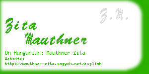 zita mauthner business card